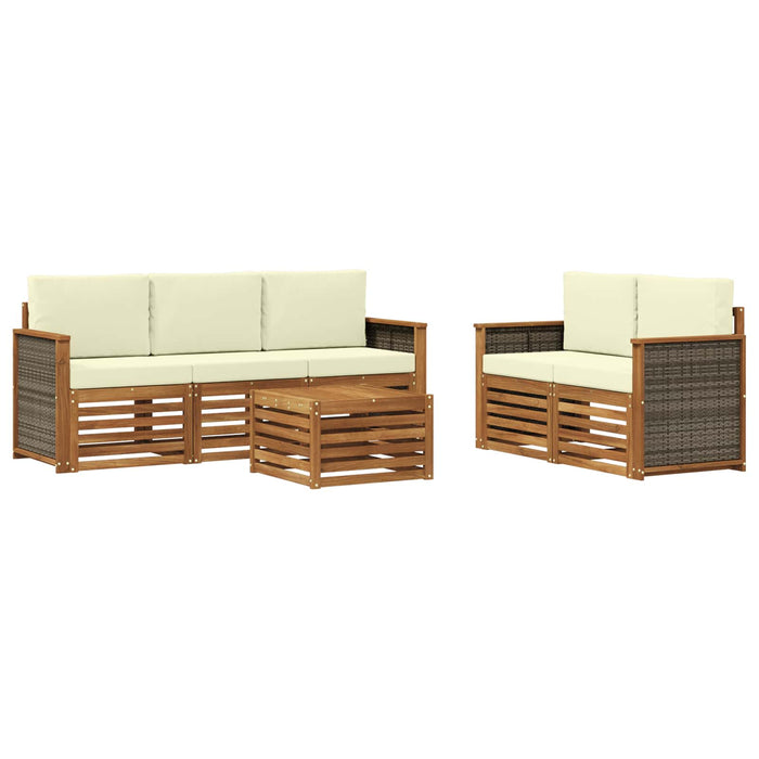 Seturi de canapele 6 pcs Lemn Solid de Acacia WALTI