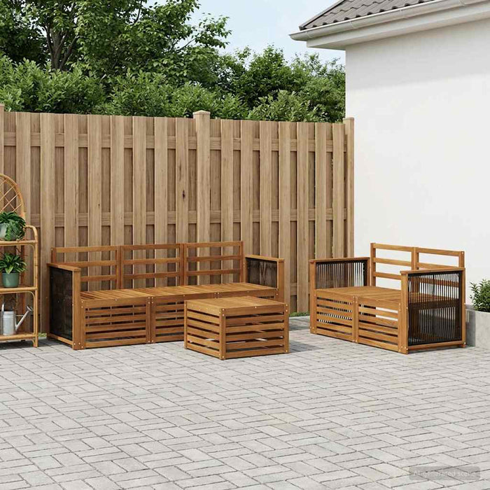 Seturi de canapele 6 pcs Lemn Solid de Acacia WALTI