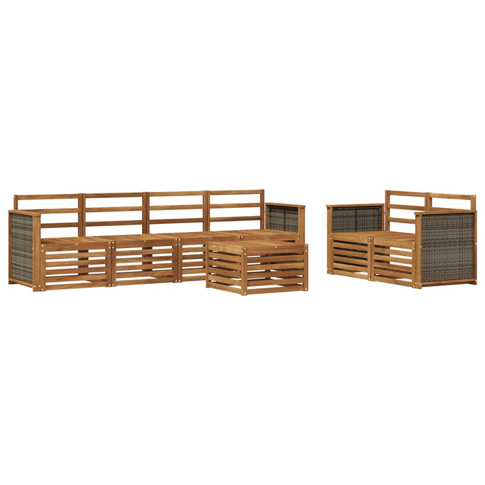 Set de canapele de exterior 7 pcs natural Lemn Solid de Acacia WALTI