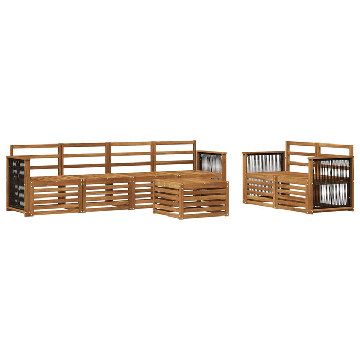 Set de canapele de exterior 7 pcs natural Lemn Solid de Acacia WALTI