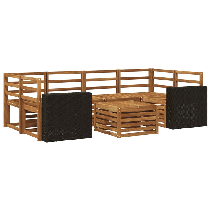 Set de canapele de exterior 7 pcs natural Lemn Solid de Acacia WALTI