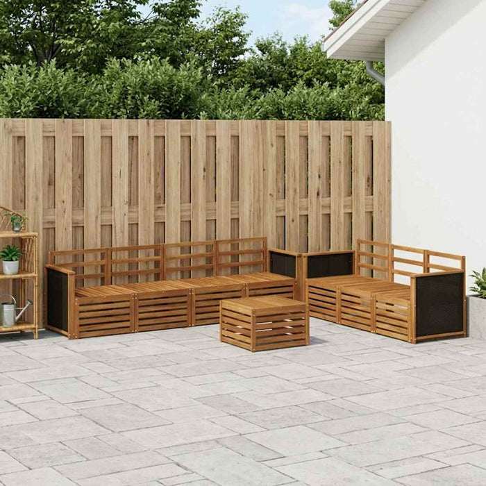 Seturi de canapele 8 pcs Lemn Solid de Acacia WALTI