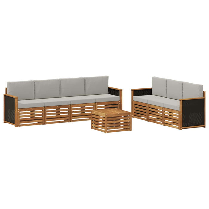 Seturi de canapele cu pernă 8 pcs Lemn Solid de Acacia WALTI