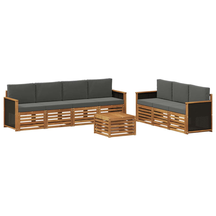 Seturi de canapele cu pernă 8 pcs Lemn Solid de Acacia WALTI