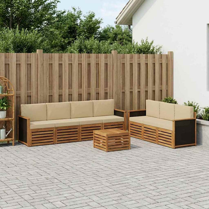 Seturi de canapele cu pernă 8 pcs Lemn Solid de Acacia WALTI