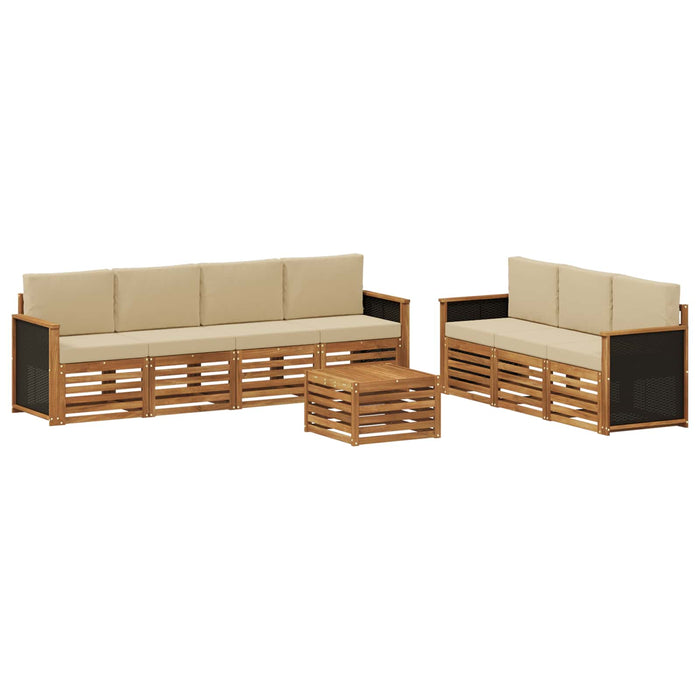 Seturi de canapele cu pernă 8 pcs Lemn Solid de Acacia WALTI