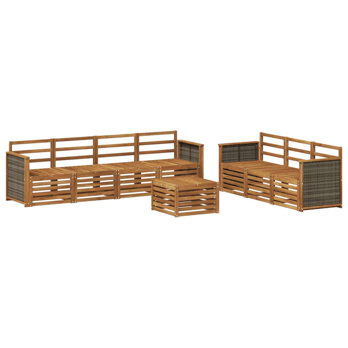 Seturi de canapele 8 pcs Lemn Solid de Acacia WALTI