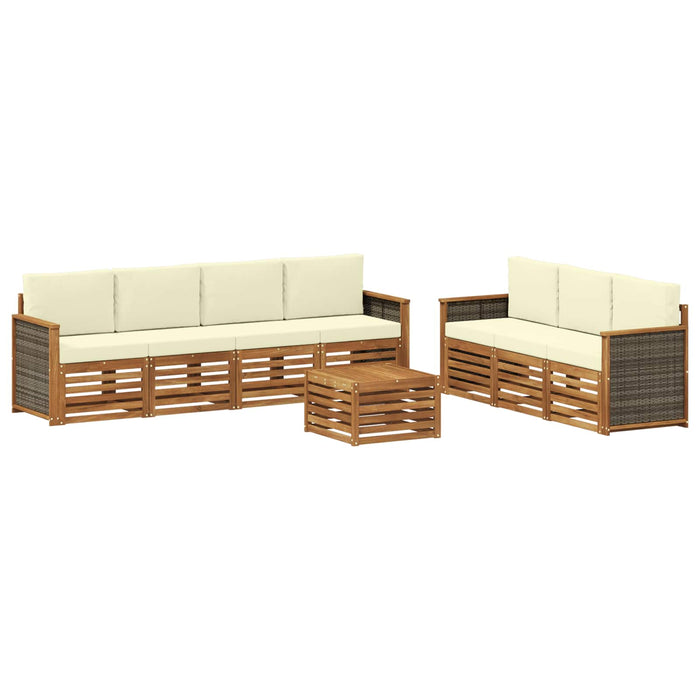 Seturi de canapele cu pernă 8 pcs Lemn Solid de Acacia WALTI