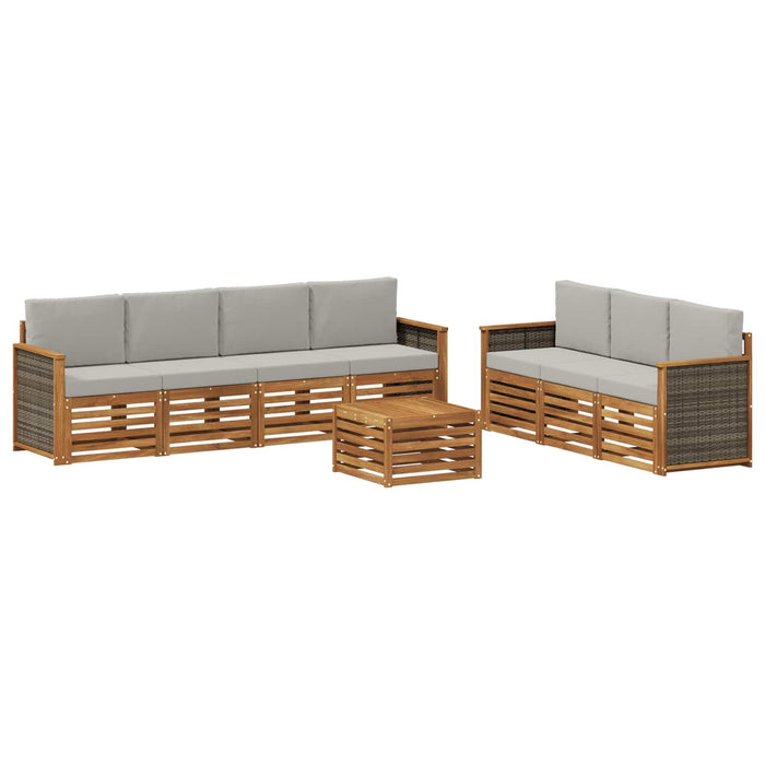 Seturi de canapele cu pernă 8 pcs Lemn Solid de Acacia WALTI