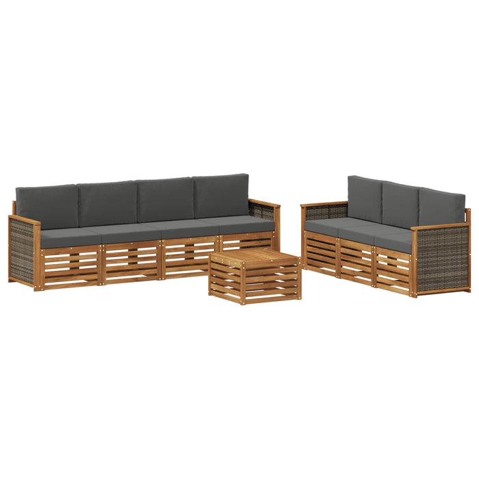Seturi de canapele cu pernă 8 pcs Lemn Solid de Acacia WALTI