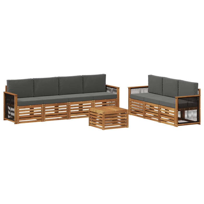 Seturi de canapele cu pernă 8 pcs Lemn Solid de Acacia WALTI