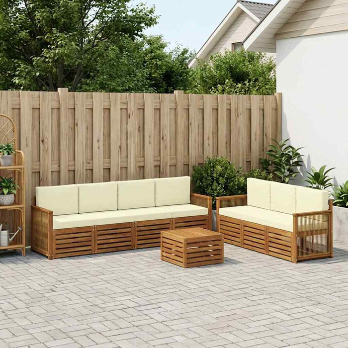 Seturi de canapele cu pernă 8 pcs Lemn Solid de Acacia WALTI