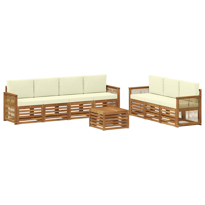Seturi de canapele cu pernă 8 pcs Lemn Solid de Acacia WALTI