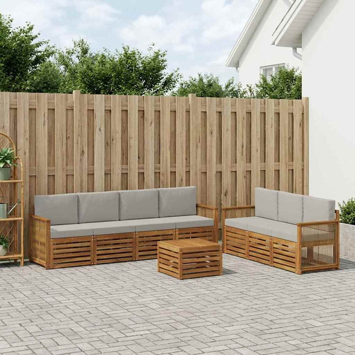 Seturi de canapele cu pernă 8 pcs Lemn Solid de Acacia WALTI