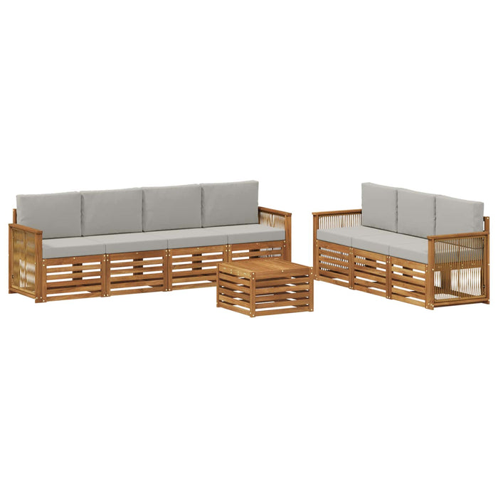 Seturi de canapele cu pernă 8 pcs Lemn Solid de Acacia WALTI