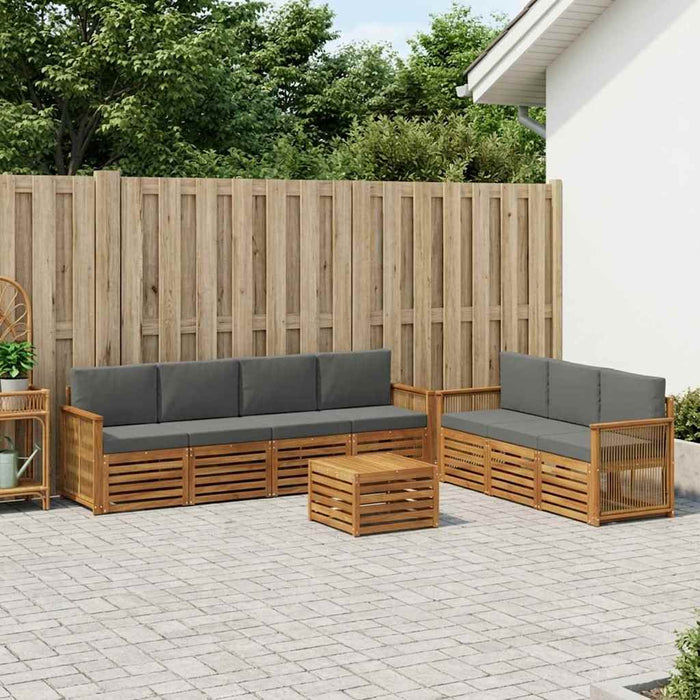 Seturi de canapele cu pernă 8 pcs Lemn Solid de Acacia WALTI