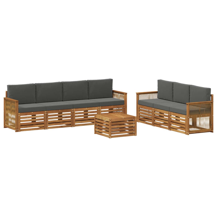 Seturi de canapele cu pernă 8 pcs Lemn Solid de Acacia WALTI