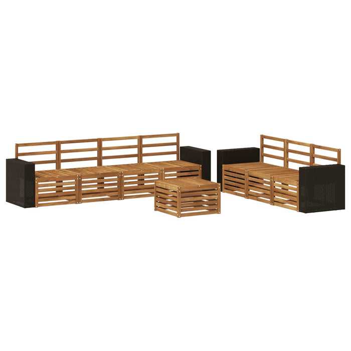 Seturi de canapele 8 pcs Lemn Solid de Acacia WALTI