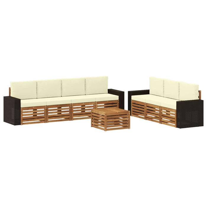 Seturi de canapele cu pernă 8 pcs Lemn Solid de Acacia WALTI