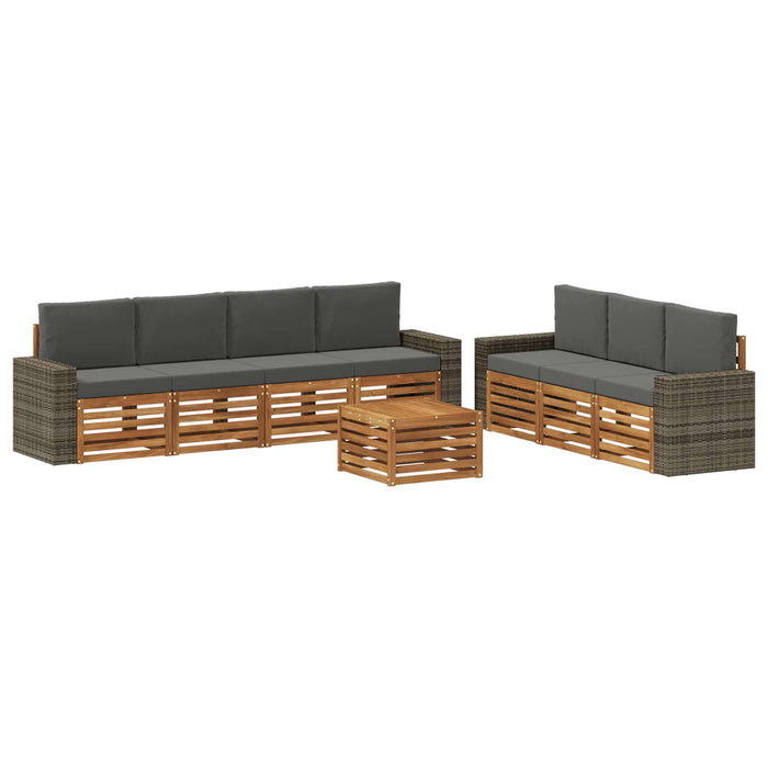 Seturi de canapele cu pernă 8 pcs Lemn Solid de Acacia WALTI