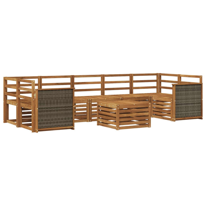 Set de canapele de exterior 8 pcs natural Lemn Solid de Acacia WALTI