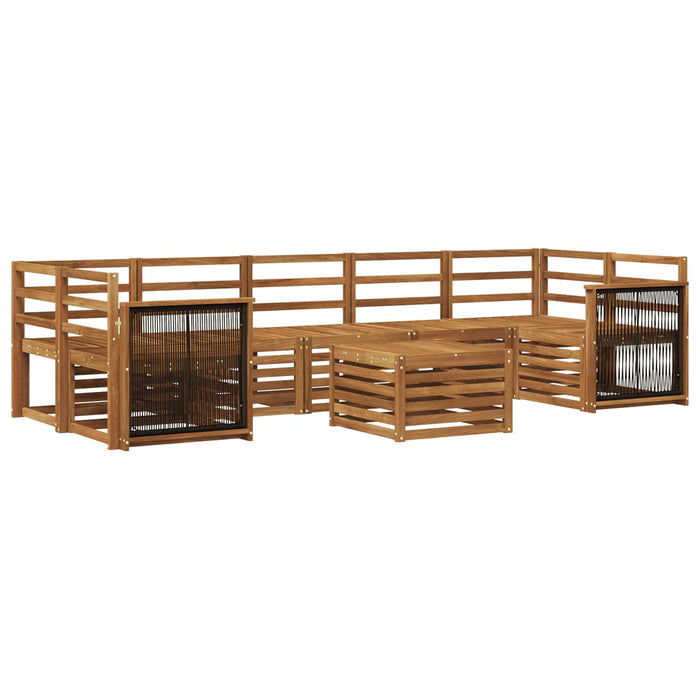 Set de canapele de exterior 8 pcs natural Lemn Solid de Acacia WALTI