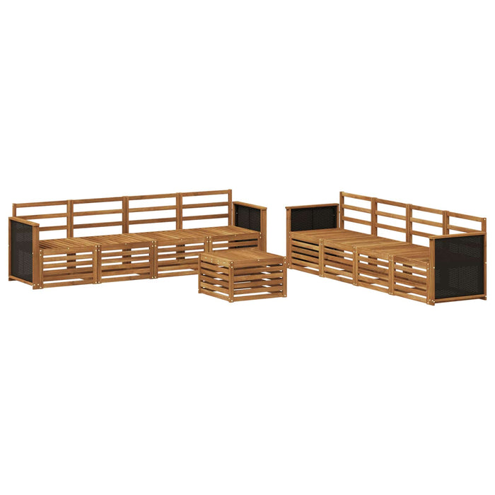 Seturi de canapele 9 pcs Lemn Solid de Acacia WALTI