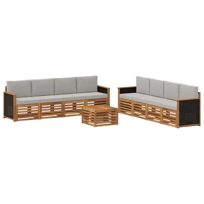 Seturi de canapele cu pernă 9 pcs Lemn Solid de Acacia WALTI