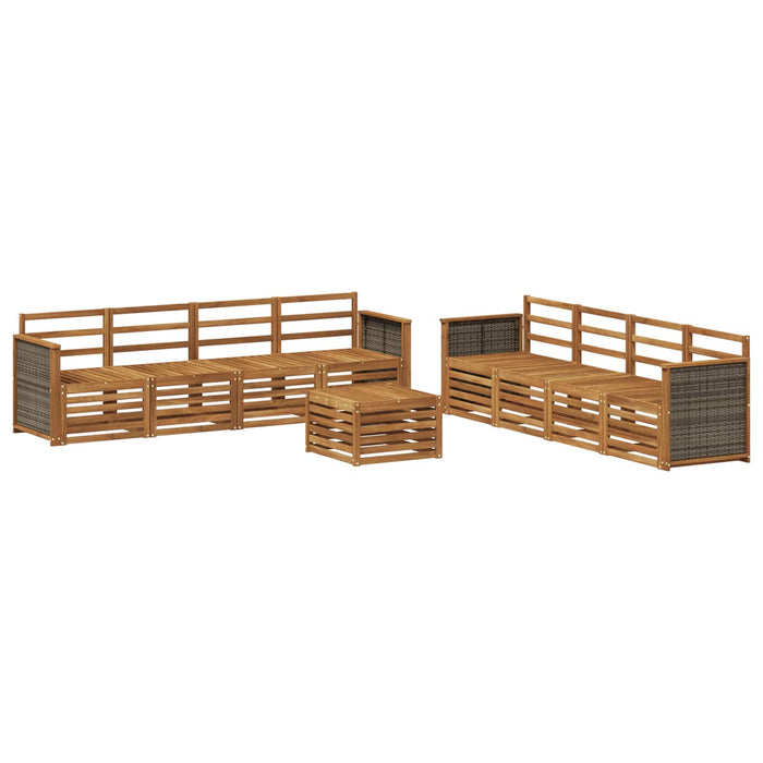 Seturi de canapele 9 pcs Lemn Solid de Acacia WALTI
