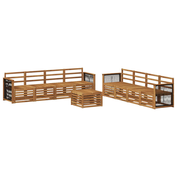 Seturi de canapele 9 pcs Lemn Solid de Acacia WALTI