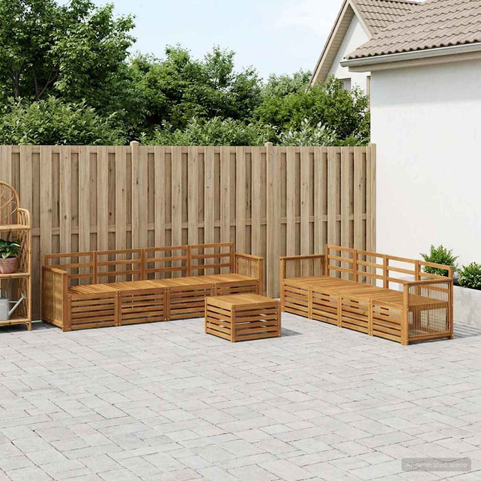 Seturi de canapele 9 pcs Lemn Solid de Acacia WALTI