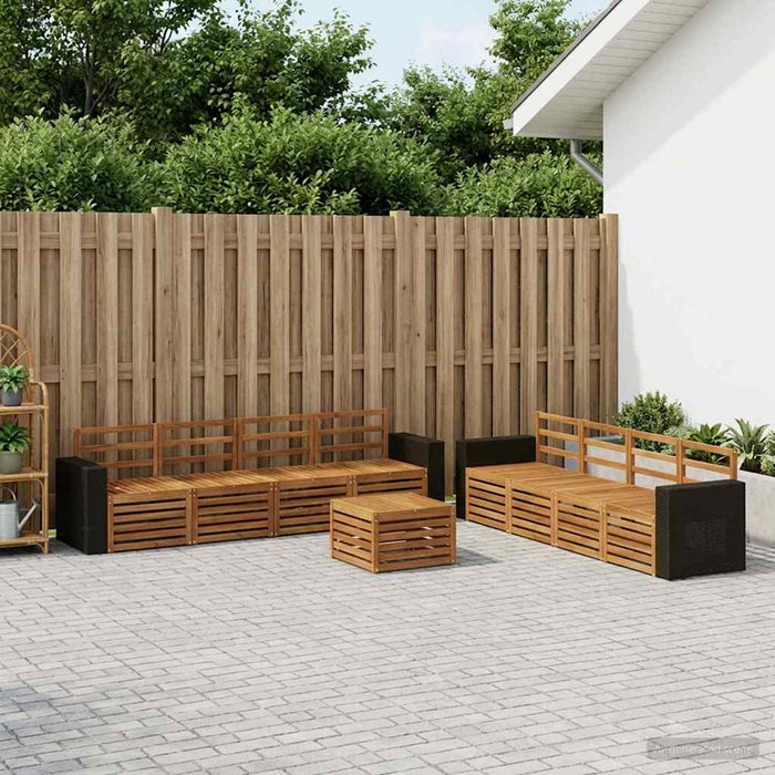 Seturi de canapele 9 pcs Lemn Solid de Acacia WALTI