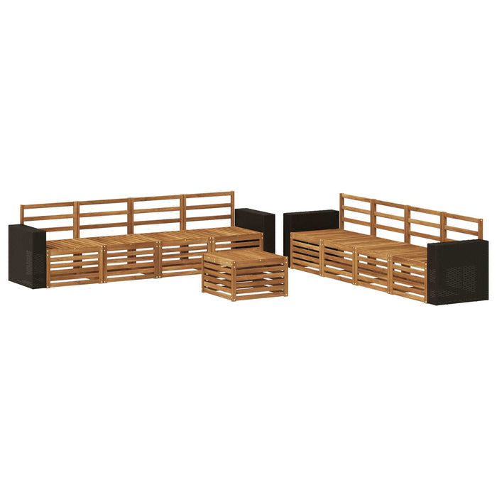Seturi de canapele 9 pcs Lemn Solid de Acacia WALTI