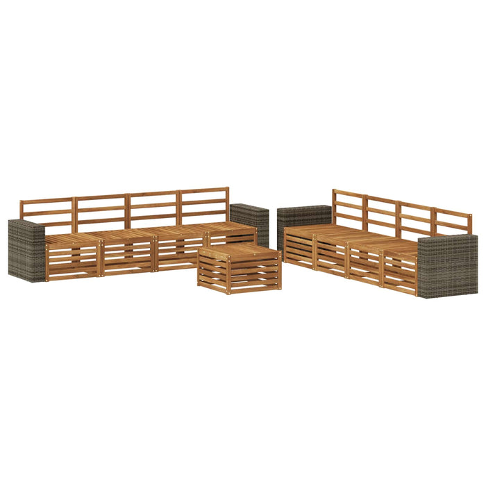 Seturi de canapele 9 pcs Lemn Solid de Acacia WALTI