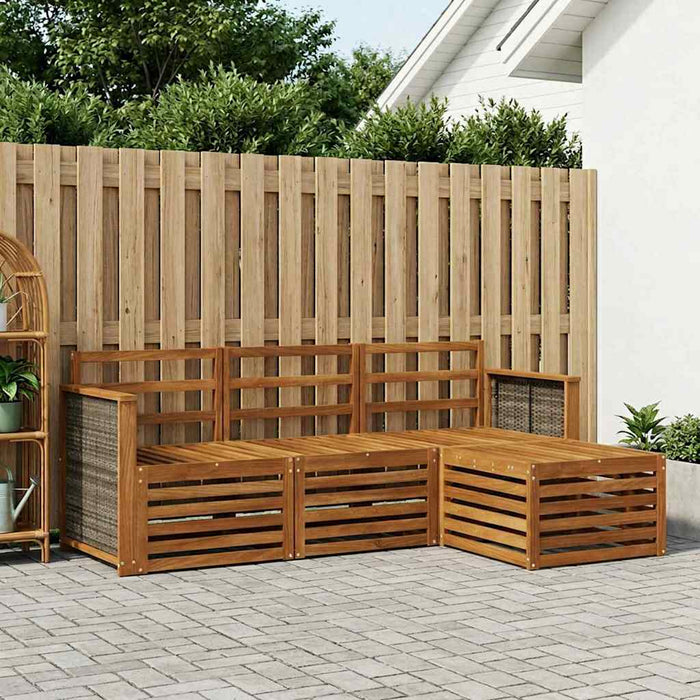 Set de canapele de exterior 4 pcs natural WALTI