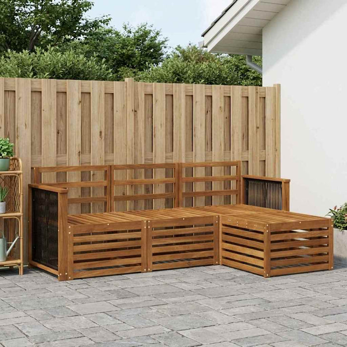 Set de canapele de exterior 4 pcs natural WALTI