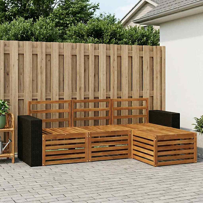 Set de canapele de exterior 4 pcs natural WALTI