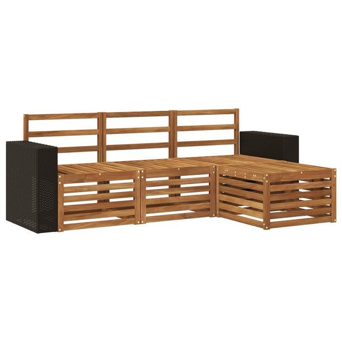 Set de canapele de exterior 4 pcs natural WALTI
