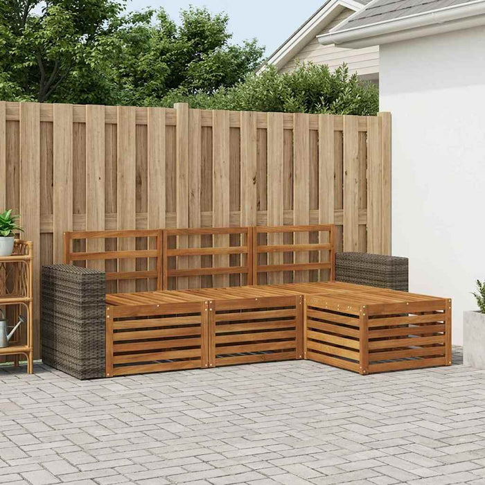 Set de canapele de exterior 4 pcs natural WALTI