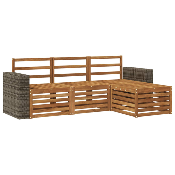 Set de canapele de exterior 4 pcs natural WALTI