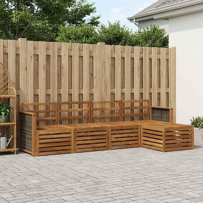 Set de canapele de exterior 5 pcs natural - WALTI WALTI