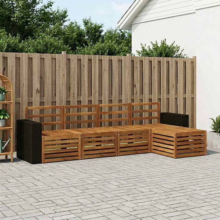 Set de canapele de exterior 5 pcs natural WALTI