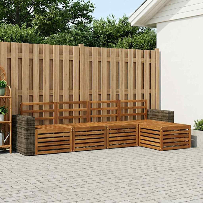 Set de canapele de exterior 5 pcs natural WALTI