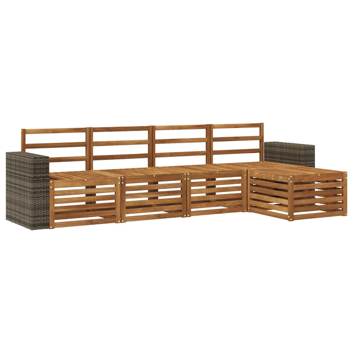 Set de canapele de exterior 5 pcs natural WALTI