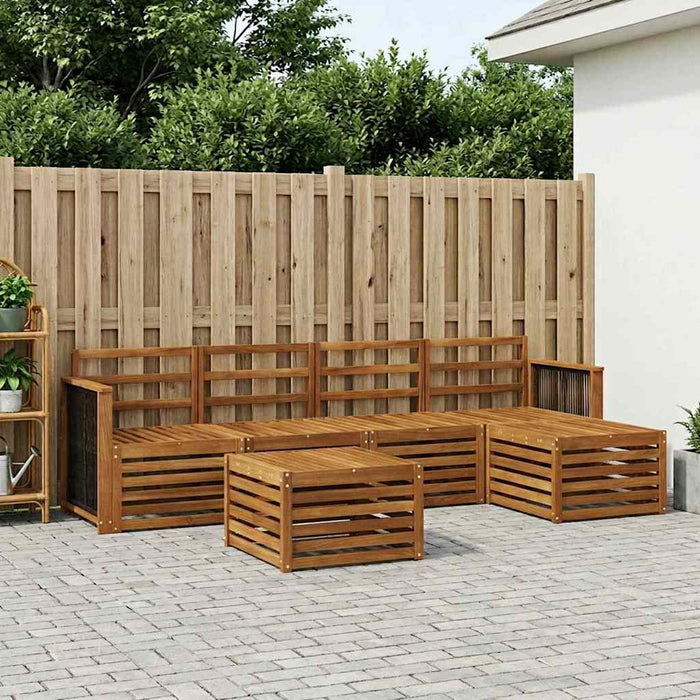 Set de canapele de exterior 6 pcs natural WALTI