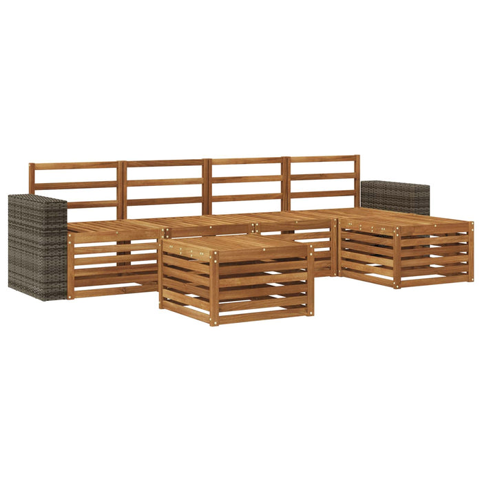Set de canapele de exterior 6 pcs natural WALTI