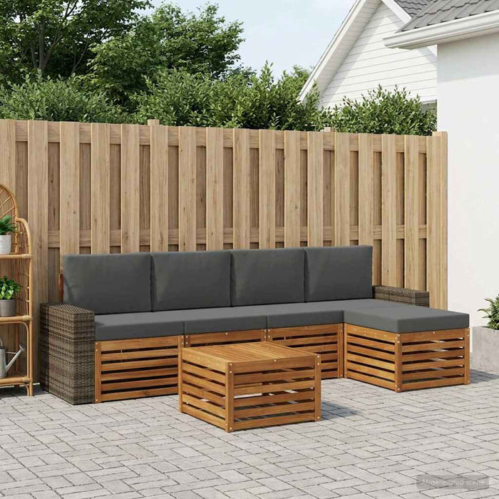 Set de canapele de exterior 6 pcs Natural și Antracit WALTI