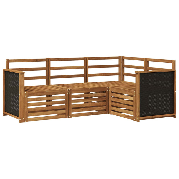 Seturi de canapele 4 pcs Lemn Solid de Acacia WALTI