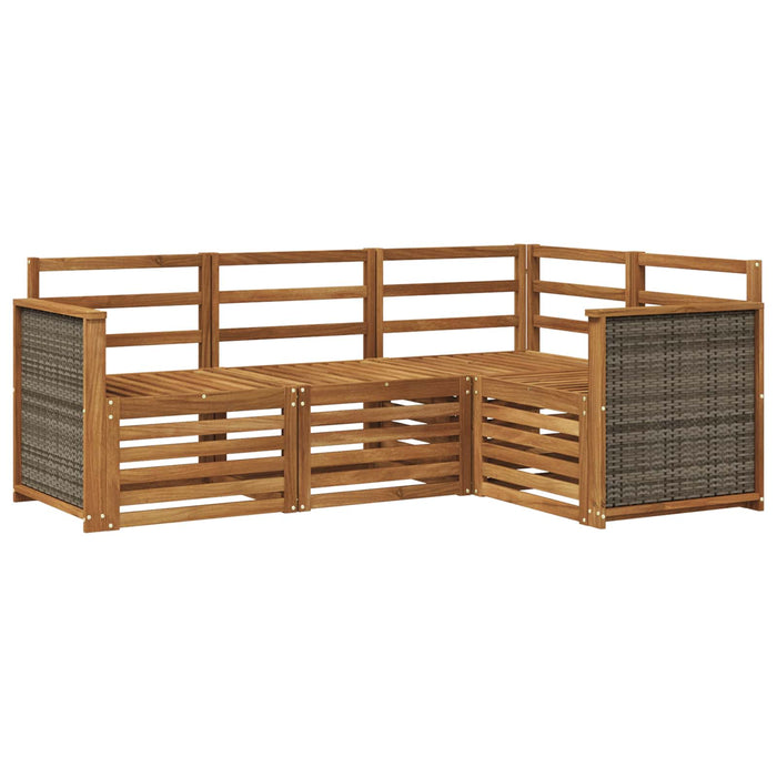 Seturi de canapele 4 pcs Lemn Solid de Acacia WALTI