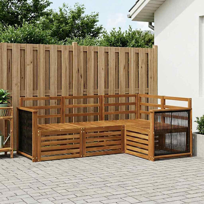 Seturi de canapele 4 pcs Lemn Solid de Acacia WALTI
